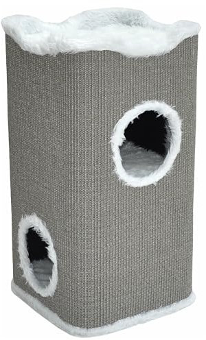 nanook Kratztonne Kratzbaum Katzenkratzbaum Toni für Katzen, 74 cm, robust und stabil, mit 2 Höhlen, mit oberem Liegeplatz