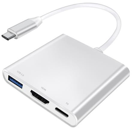 USB C Hub, 4K USB C to HDMI Adapter Multiport AV Converter with 100W PD Output C Port & USBA 3.0 Port Compatible for MacBook Pro/Air, iPad, Tablets, Switch, TV, Monitor and More