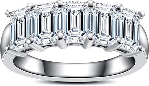 aomoso Anello da Donna - Anello con Moissanite - con Certificato GRA, Argento Puro 925, Colore D, Grado VVS1 Moissanite, Fede Nuziale Sovrapponibile, Adatto per: Appuntamento/Matrimonio/Anniversario