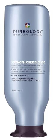 Pureology Strength Cure Blonde, Purple Conditioner, Restore & Tone for Brassy Blonde Hair, Vegan Formulas, Sulphate Free for a Gentle Cleanse