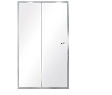 VBChome Duschtür 120x195 cm Nischenschiebetür Duschabtrennung Schiebetür Dusche Duschwand Nischentür Sicherheitsglas Modern Top Qualität