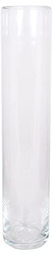INNA-Glas Boden Vase Zylinder Sanya Ocean, klar, 50 cm, Ø 10 cm - Dekovase