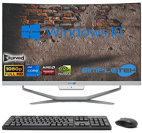 SIMPLETEK PC All in One Display Böjd 24 Core i7 GTX1650 4GB grafikkort Windows 10 | 32 GB SSD RAM 2 TB | arbete, spel