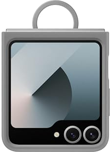 Samsung Silicone Case EF-PF741 für das Galaxy Z Flip7 FE | Z Flip6, Smartphone Cover, Handy-Hülle inklusive Ringhalter, Silikon, Schutz Case, stoßfest, dünn und griffig, Gray
