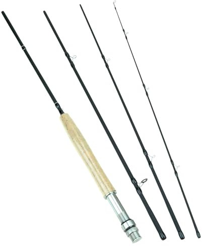 Lerutwis YG007 1.98M 2.1M 2.4M 2.7M Telescopic Carbon 4 Sections Fly Fishing Rod Fast Action Freshwater Fly Rods for Trout Salmon Fishing Portable Sea Pole(1.98Meters(6.6FT))