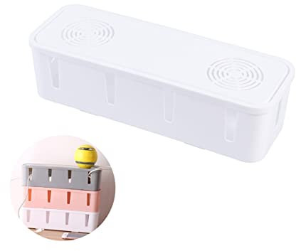 SHINEOFI Boîte De Rangement pour Câbles Et Blanc Organisateur De Câbles pour Prises Et Multiprises Protection Humidité