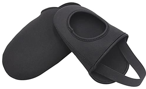 GARVALON Winddichte und Warme Fahrradüberschuhe aus Neopren mit Verstellbarem für Mountainbike Schuhe im Winter rutschfest und Schwarz für Sicheres Radfahren