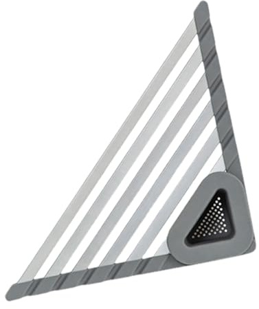 Genérico Rejilla para escurrir Fregadero de Cocina,Escurridor para Fregadero - Organizador Triangular de Esquina para de Secado rápido,Escurridor para, Almacenamiento y organización de coci