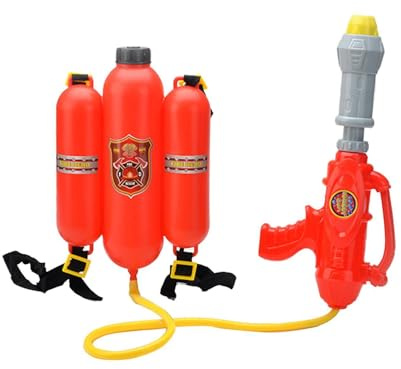 Zanthicia Zaino giocattolo acquatico per bambini a tema pompiere, divertente per il giardino, la piscina, il gioco estivo, giocattolo acquatico a forma di estintore è adatto per la spiaggia, zaino