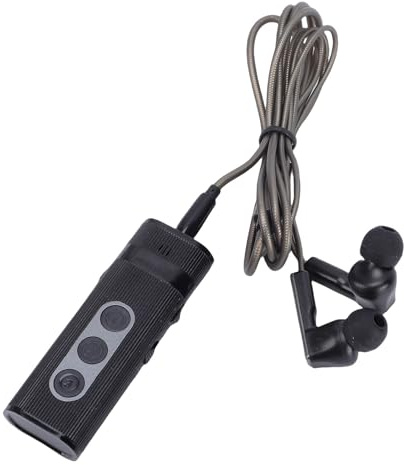 Oreilet Amplificatore per Cuffie, Amplificatore Acustico per Anziani con Cuffie Cablate, Controllo Volume, Audio Personale Dispositivo di Miglioramento Vocale (BLACK)