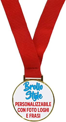 BrolloGroup Medaglia d'oro Argento Bronzo | Personalizzabile Foto E Frasi | Gadget Personalizzati per Gare Feste o Avvenimenti PS 11436