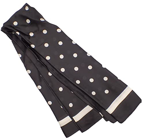 Topkids Accessories Seidenimitat Schal Schals für Damen & Kinder Einfarbig & Gemustert Kopftuch Halstuch Kunstseide Quadrate für Damen & Herren Schlaf Bandana, Schwarz und Weiß