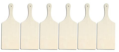 Lot de 6 planches à découper en bois - Plateau de service pour dîner - Carré - 9 x 23 cm
