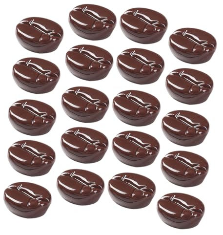 COSMEVIVI 20pcs Decaffeinated Coffee Beans Lookalike Figurines for House Decoration Diy Accessories Party Supplies