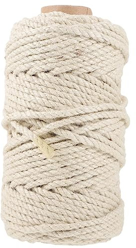 Milisten 1roll Cat Scratching Rope Natural Sisal Material for Cat Tree and Scratch Post Thick and Odorless for Crafting and Repairing