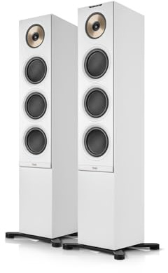 Teufel Stereo L 2 - Aktive Standlautsprecher Paar Kabellos Bluetooth WLAN Multiroom Kabellos Streaming Internetradio, Holzgehäuse, HiFi Speakers, 190 Watt, 3-Wege-System - weiß