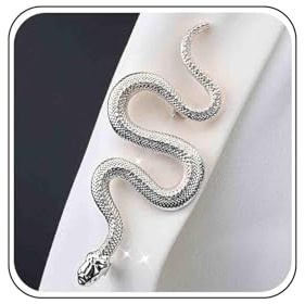 Inateannal Broche Punk Serpent Broche Argent Serpent Broche Revers Broche Gothique Serpent Broche Manteau Métal Animal Serpent Épingle Revers Clip Sac À Dos Banquet Badge Broche Décorative Pour Femmes
