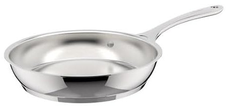 Lagostina Orchestra Padella Con Manico Lungo In Acciaio Inox 18/10 Ø 28 cm, Fondo Lagotherm 3 Strati, Effetto Specchio Esterno e Interno Satinato, per Tutte le Fonti di Calore