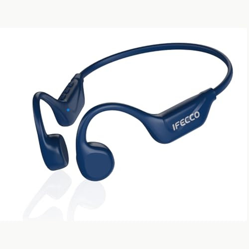 IFECCO Auriculares Conduccion Osea Bluetooth 5.4 – Cascos Conduccion Osea Inalambricos con Micrófono,IPX5 Impermeables Open Ear Deportivos Auriculares para Running Ciclismo Fitness