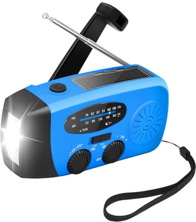 AM FM Petite Radio Solaire Portable | Radio de Poche avec Haut - parleurs intégrés | Petit Transistor radios de Secours avec Batterie Rechargeable 2000 Mah | Lecteur MP3 r-adio réveil digtail Camping
