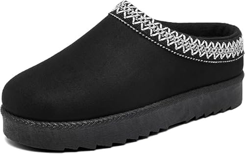 aeepd Women's Slippers Platform Mini Boots Anti-Slip Boot for Outdoor Short Ankle Boot Fur Fleece Lined Sneakers House