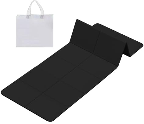 MAT Di Yoga Pieghevole - Mappe 'esercizio Da Viaggio | Tappeti Di Allenamento Pieghevole | Pad 'esercizio Resistente Alla Addensato Da 6 Mm Con Borsa Per Lo Stoccaggio Per Esercizi In