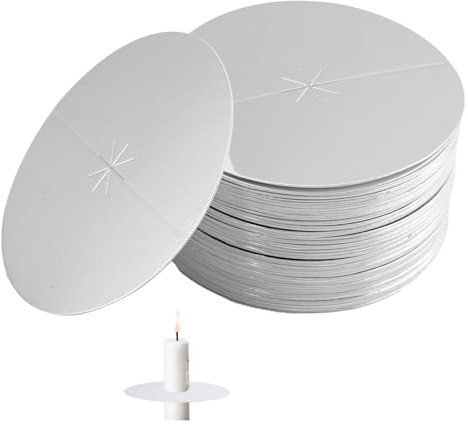 80 PCS Attrape-Gouttes pour Bougies en Papier, Protection Anti-Gouttes de 8 cm de Diamètre, Idéal pour Événements, Célébrations, Fêtes et Utilisation Quotidienne à la Maison