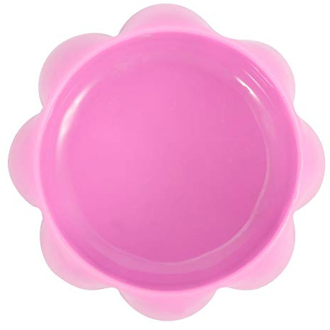Qcwwy Small Pet Feeding Bowl Plastic Flower Shape 7.3cm Opening Feeds Two Mice with Sturdy Construction for Hamsters Guinea Pigs Chinchillas (Red)