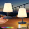 RWWR 2er Set LED Akku Tischlampe kabellos Mini Kleine dimmbar 8 Farben USB-C aufladbar Tischleuchte Outdoor/Indoor für Wohnzimmer Balkon Patio Terrasse (Grau, Touch-Schalter)