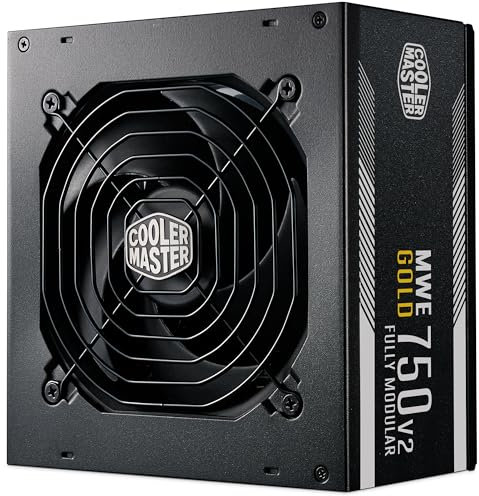 Cooler Master MWE Gold 750 V2 ATX 3.1 Vollmodulares Netzteil – ATX 3.1-Unterstützung, 80 Plus Gold, 750 Watt PC-Netzteil, PCIe 5.1-Verkabelung, 120 mm HDB-Lüfter, Hochtemperaturschwelle