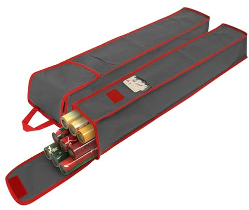 2 x förvaringsväska för presentpapper, vattentät, tung last, slitstark 600D oxfordtyg, julpapper, presentpapper, förvaring, förvaringsväska (74 x 14 cm)