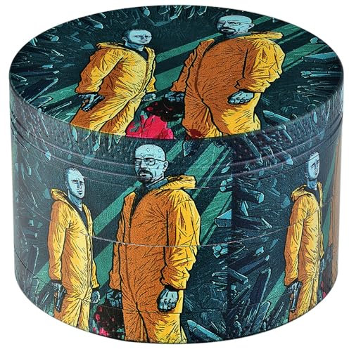 Sytranrein Herb Grinder, 2.5 pollici 4 Parti Smerigliatrice per spezie con raccoglitore di polline, Smerigliatrice in metallo per verniciatura a colori per erbe secche e spezie