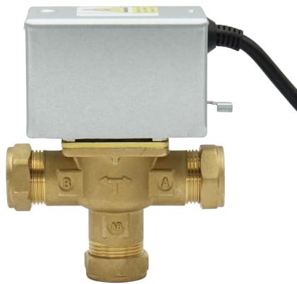 Honeywell V4073A1039/U Alternative – 22mm 3 Port Motorised Zone Valve, 22mm Compression, 230V 6W Mid-Position
