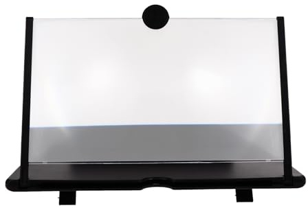 FUNNETOYU Amplificatore Schermo Smartphone 12 Pollici Lente D’Ingrandimento HD Supporto Porta Telefono Multifunzionale Nero Ingranditore Schermo Cellulare Trainabile per Visione Comoda e