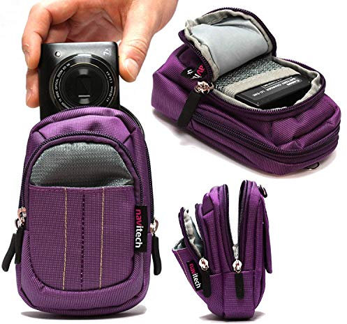 Navitech - Estuche Violeta para Cámara - Compatible con la Panasonic LUMIX DC-TZ97 Superzoom Camera