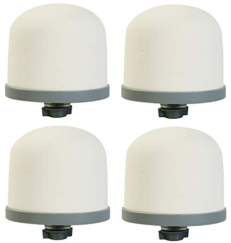 HUINING Keramik-Kuppel-Wasserfilter, Ersatzfilter für Wasservorfilter-Einheit, Filtermedien-Ersatz 0,15 bis 0,5 Mikron für Haushalts-Wassereimer-Filtrationssystem Wasserkrug (4 Stück)
