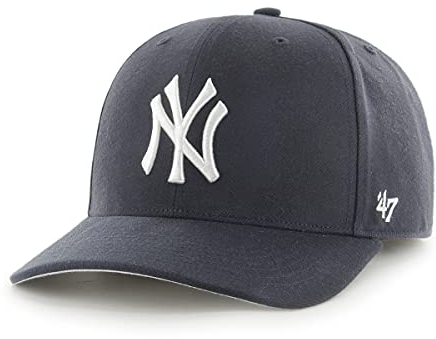 '47 MLB New York Yankees Cold Zone MVP DP Unisex-Baseballkappe, Verstellbar, Hochwertiges Design, White Logo, Navy Blue