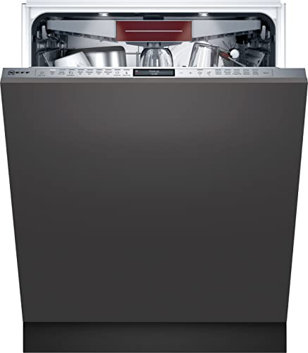 NEFF N90 S189YCX02E Wifi Connected Fully Integrated Standard Dishwasher - Stainless Steel Control Panel with Fixed Door Fixing Kit - B Rated
