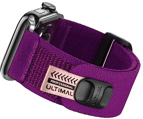 ULTIMAL Compatible with Apple Watch Straps Series 10/9/8/7/6/5/4/3/2/1/SE/SE2/Ultra 2/1, Elastic Nylon Sport Band for iWatch Strap 46mm 45mm 44mm 49mm (Purple)