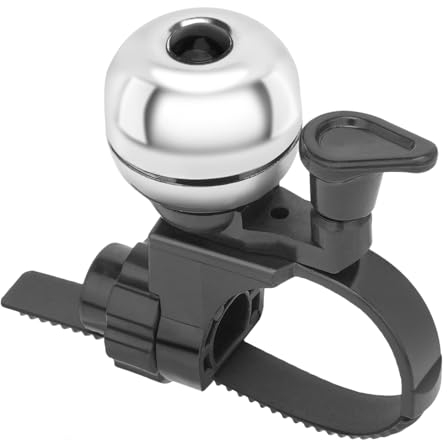 Ajiteogy Fahrradklingel, laut Kupfer Fahrradglocke, Fahrradhupe für Fahrrad,Rennrad,Mountainbike,Roller,Kinderfahrrad,Laufrad(Silber)