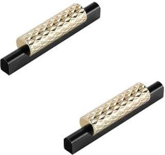 SZLXJMFL Möbelgriff Modern, 2 Stück Schrankgriffe Schwarz, Massive Zinklegierung | Eloxierte Oberfläche, Gesamtlänge: 80-1200 mm Steggriff, Kleiderschrank Zieht Griffe-80mm/3.1in