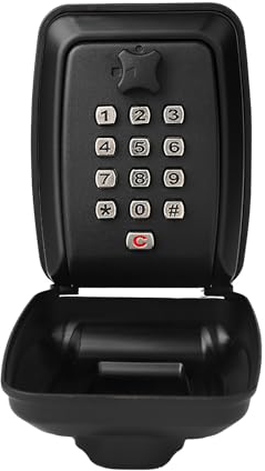 Marstey Coffre- Fort Étanche à Clé, Grande Boîte de Verrouillage avec Code Combiné 12 Chiffres Réinitialisable pour Extérieur et Maison