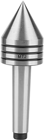 Contre-pointe Live Center HSS, Haute Précision, Résistant à L'usure, 60 Degrés MT2, Accessoires de Tour, Roulement Rotatif Robuste pour le Travail du Bois CNC, Tournage Conique,