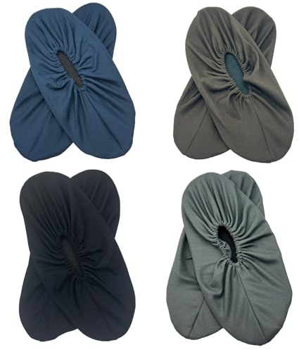 GIEEU 4 Pares De Cubrezapatos De Malla Reutilizables,Antideslizantes, Cómodos Y Transpirables Para Proteger Los Suelos Enmoquetados Cuando Vienen Amigos De Visita O Al Pasar La Fregona.