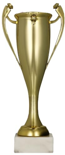 Larius Pokal Universal Maxi - Ehrenpreis Auszeichnung Trophäe mit/ohne Wunschtext (ohne Wunschtext, Gold, S)