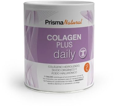 Prisma Natural - Colagen Plus Daily | Colágeno hidrolizado, vitaminas, minerales y plantas | Magnesio, Vitamina C, Acido Hialurónico y Calcio | Nuevo Formato 300 gr. | Sabor a frutos rojos