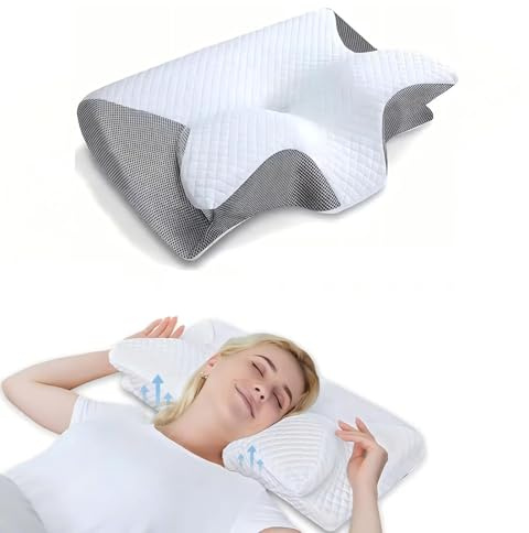 SOYA Paris Oreiller 2.0, Ergonomique Cervical, Oreillers Mémoire Soutien Cervical pour Dormir pour Dormir sur Le côté et sur Le Dos (1 X Oreiller)