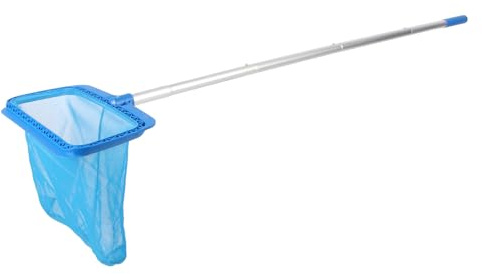 ZDAGELD Rete per Skimmer per Piscine, Rastrello per Foglie per Piscine a Maglia Fine da 17,3 X 10,6 Pollici con Palo Lungo Regolabile da 4,5 Piedi per Fuori Terra, Vasche