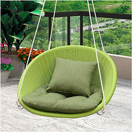 zxb-shop Swings Single Hanging Hanging Chair Swing with Pillow Seat Cushion Swing Balcony Indoor and Outdoor Light Lazy Cradle Chair Swing Swing Outside Toys (Color : B)