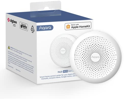 Aqara Hub de Domótica M1S Gen 2(Requiere Wi-Fi de 2,4 GHz), Puente Doméstico Inteligente para Sistema de Alarma y Domótica, Control a Distancia, Compatible con Alexa, Google Assistant, HomeKit e IFTTT
